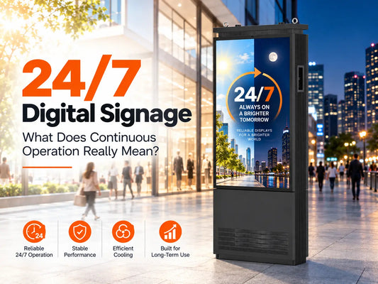 24/7 Digital Signage Explained: Continuous Operation & Reliability | VMision