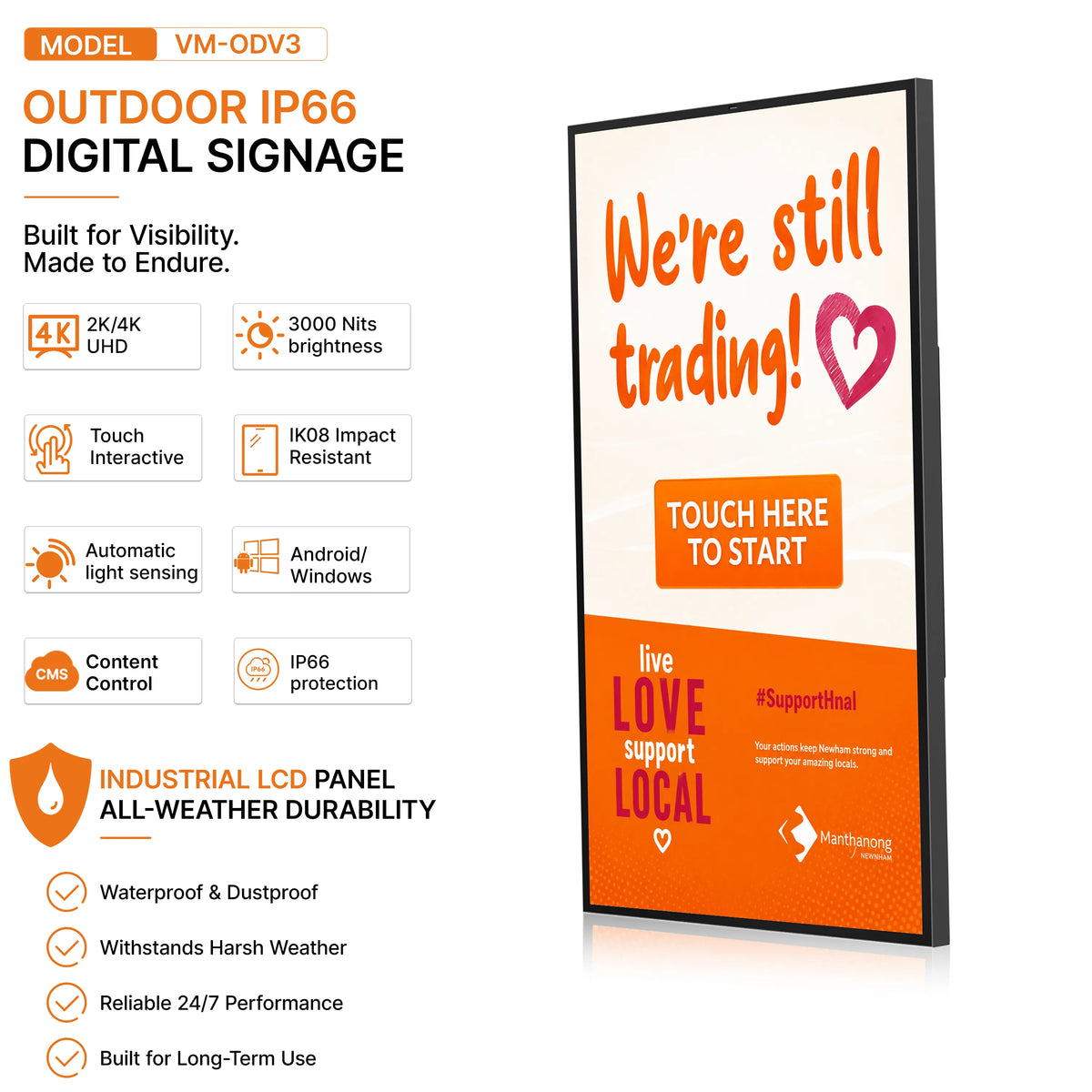 VM-ODV3 Outdoor Ultra-Thin Digital Signage