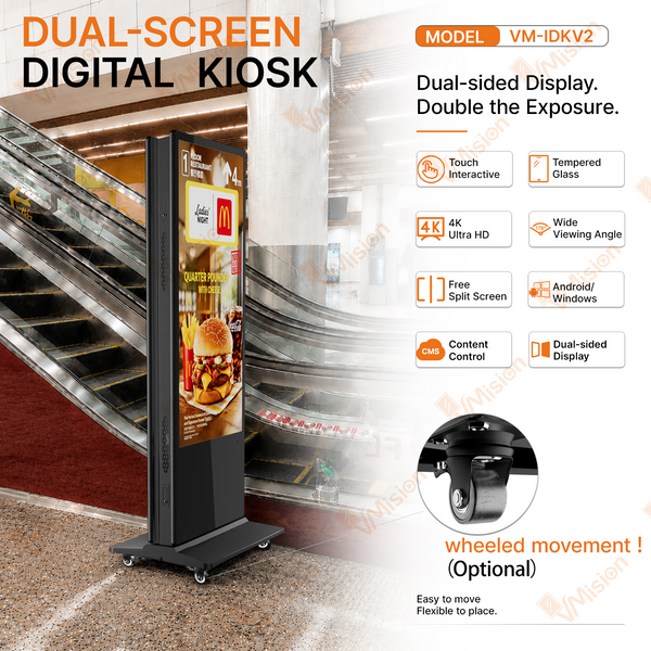 VM-IDKV2 Indoor Double Sided Digital Signage Kiosks