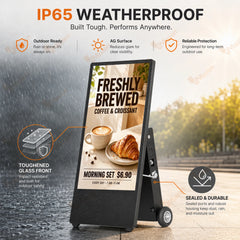 VM-ODV5-SS Outdoor Battery-Powered Mobile Digital Signage – Single-Sided