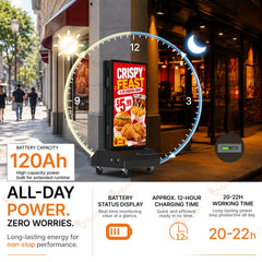 VM-ODV5-DS Outdoor Double Side Battery Poster Display