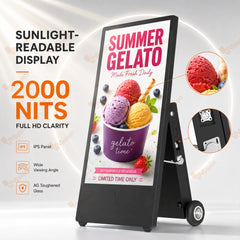 VM-ODV5-SS Outdoor Battery-Powered Mobile Digital Signage – Single-Sided