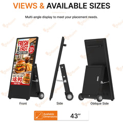 VM-ODV5-SS Outdoor Battery-Powered Mobile Digital Signage – Single-Sided