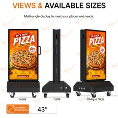 VM-ODV5-DS Outdoor Double Side Battery Poster Display