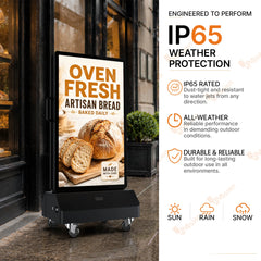 VM-ODV5-DS Outdoor Double Side Battery Poster Display