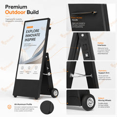 VM-ODV5-SS Outdoor Battery-Powered Mobile Digital Signage – Single-Sided